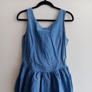 Women's Blue Denim Western-Style Dress